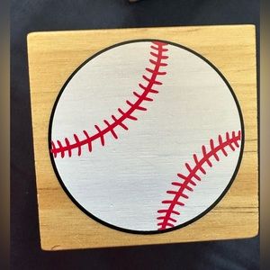 Recollections Baseball Rubber Stamp